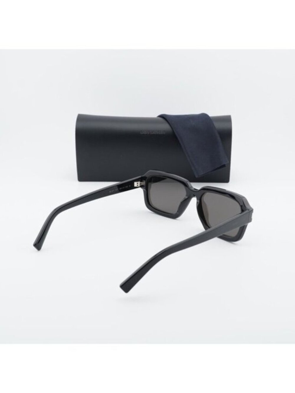 Saint Laurent SL611 001 Sunglasses Black Rectangle Frame, Grey Lenses - Picture 12 of 12